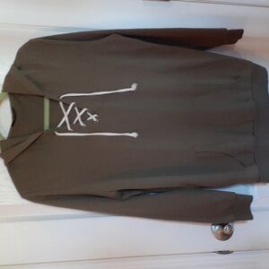 COTTON:ON women's Size M Evergreen Fog lace up long sleeve hoodie longer length